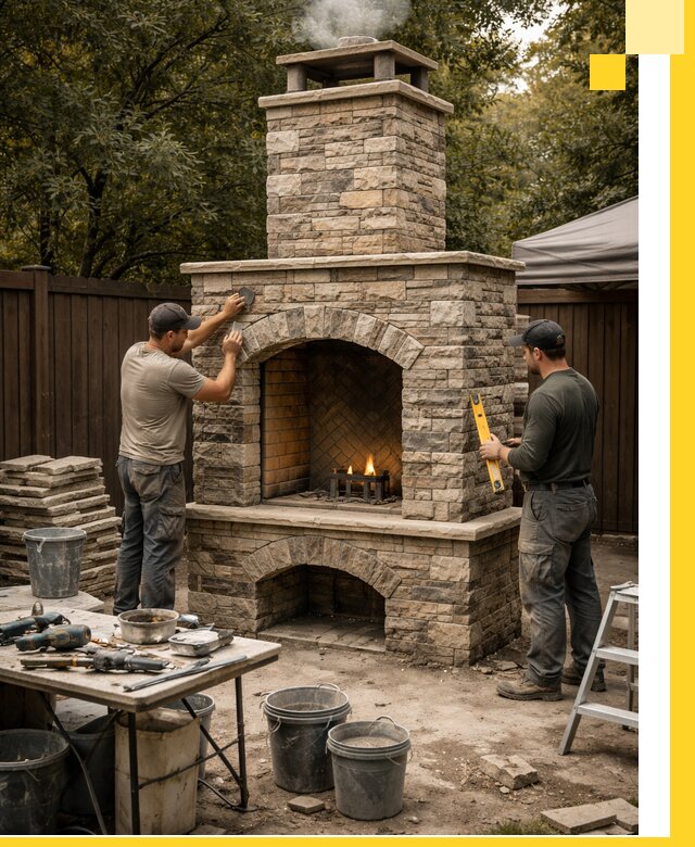 Проектирование и установка уличных каминов в Клинцах