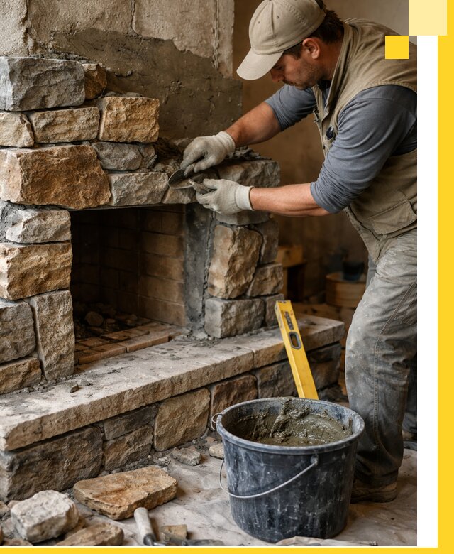 Изготовление и установка каменных каминов под ключ в Клинцах