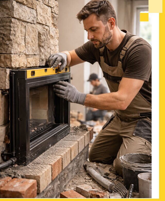 Дровяные камины под ключ в Клинцах: монтаж, обустройство