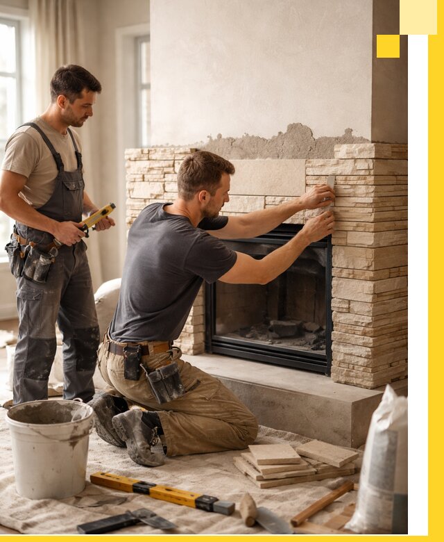 Установка и монтаж каминов для загородного дома в Клинцах