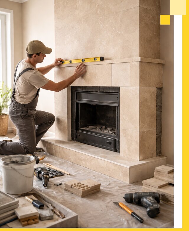 Установка и монтаж каминов в частном доме под ключ в Клинцах