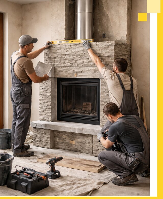 Профессиональный монтаж каминов под ключ в Клинцах для дома