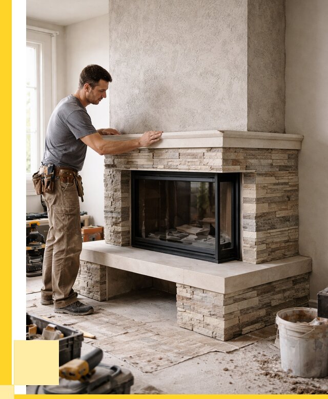 Изготовление каминов под ключ в Клинцах от 155940 р. | ЭриданКлы