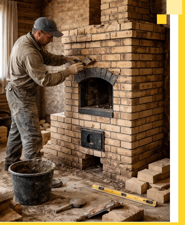 Кирпичные печи под ключ в Клинцах: проектирование и кладка