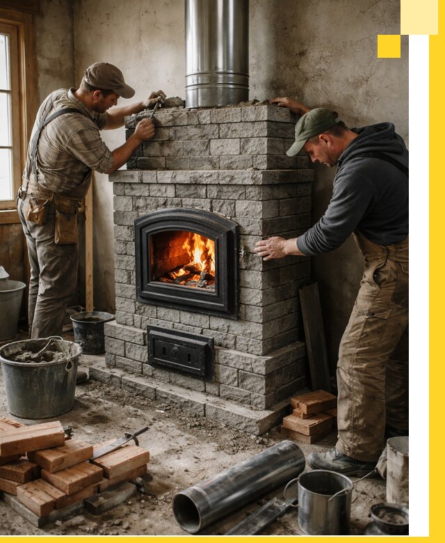 Производство, поставка и монтаж дровяных печей в Клинцах