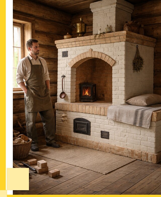 Русские печи с лежанкой под ключ в Клинцах от 155940 р. ЭриданКлы