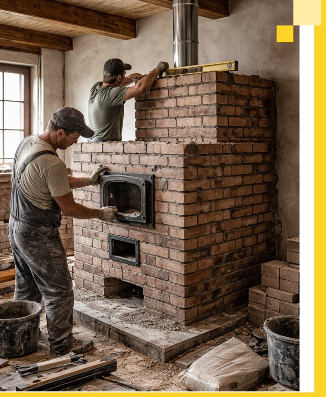 Печи для загородного дома под ключ в Клинцах — монтаж и сервис