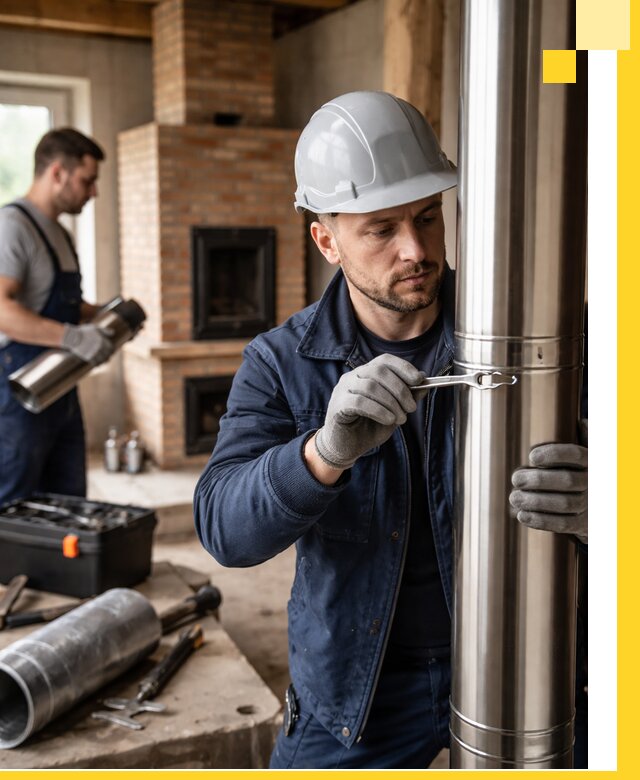 Профессиональный монтаж дымоходов для печей в Клинцах