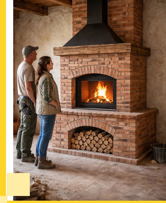 Печи камины из кирпича в Клинцах от 124752 р. | ЭриданКлы