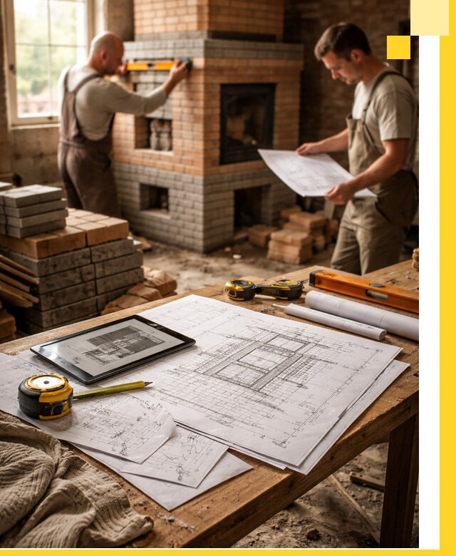 Проекты печей и каминов с индивидуальным дизайном в Клинцах