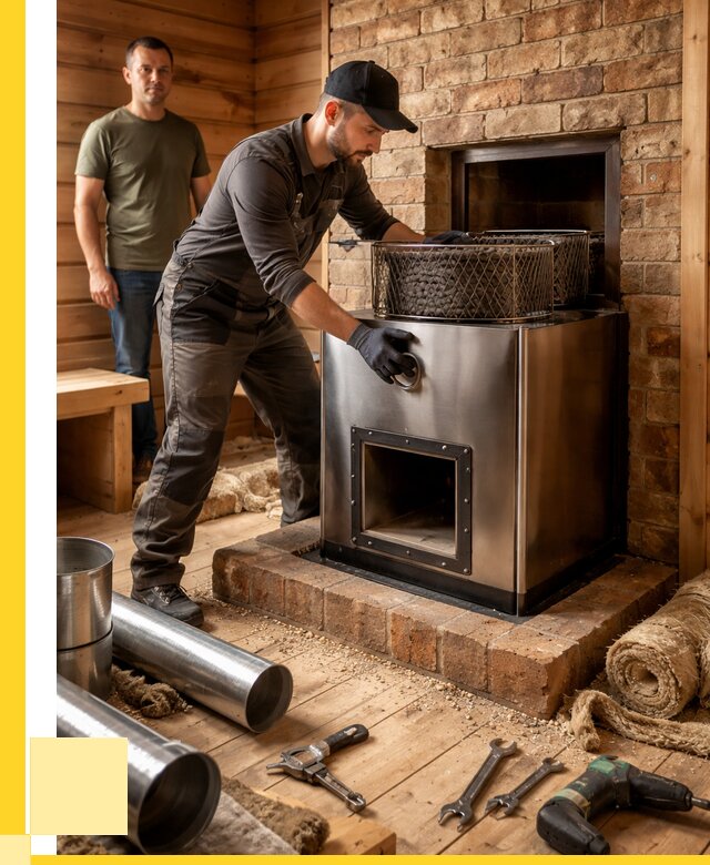 Монтаж банных печей под ключ в Клинцах от 18713 р., ЭриданКлы