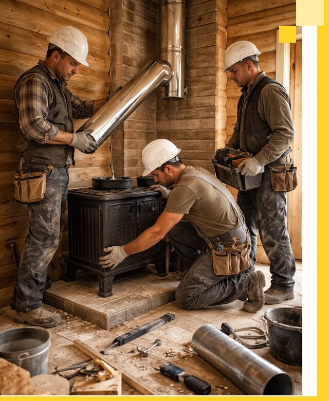 Профессиональный монтаж банных печей и дымоходов в Клинцах