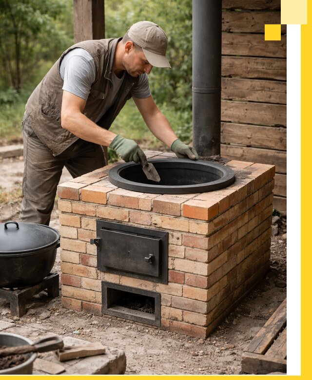 Изготовление и установка печей для казана в Клинцах под ключ