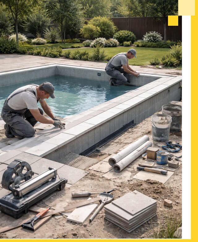 Строительство открытых бассейнов под ключ в Клинцах профессионально