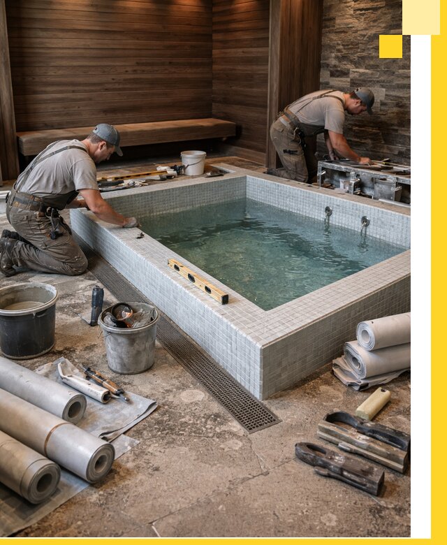 Установка и строительство бассейнов для сауны в Клинцах