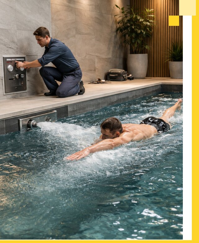 Проектирование и монтаж бассейнов с противотоком в Клинцах