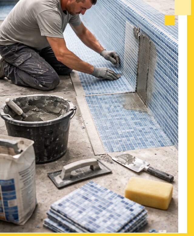 Укладка и ремонт мозаики для бассейнов под ключ в Клинцах