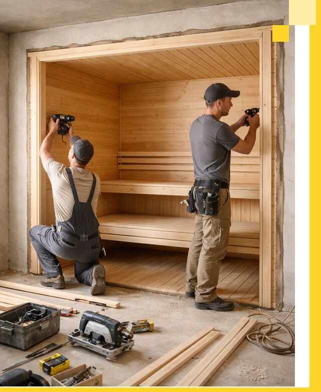 Монтаж саун под ключ в Клинцах — проектирование и установка