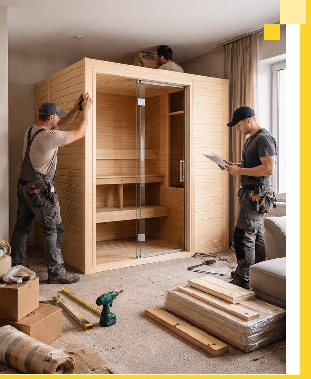 Установка и благоустройство саун в квартире в Клинцах