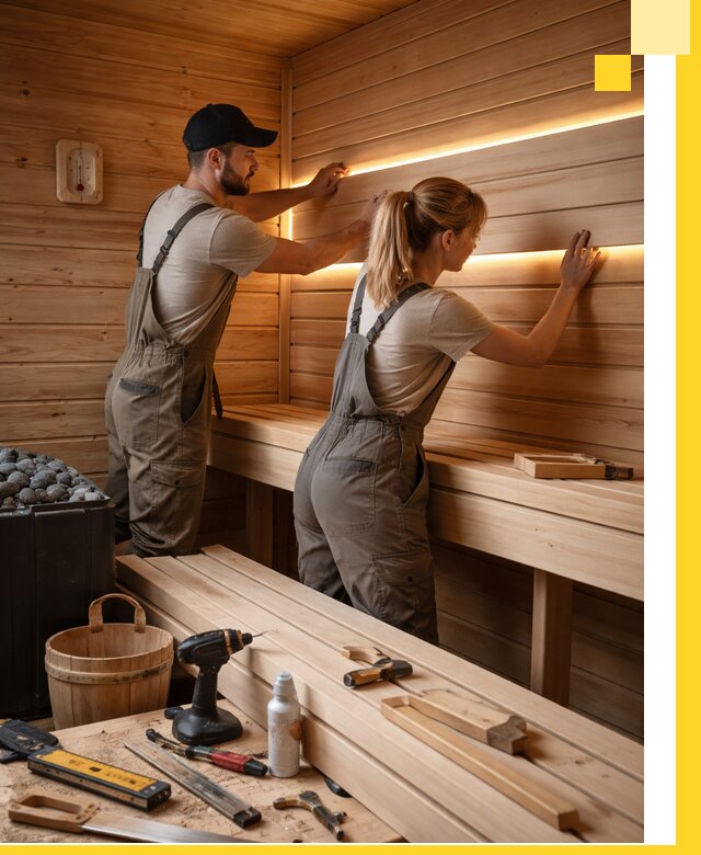 Дизайн саун и бань под ключ с индивидуальным проектом в Клинцах