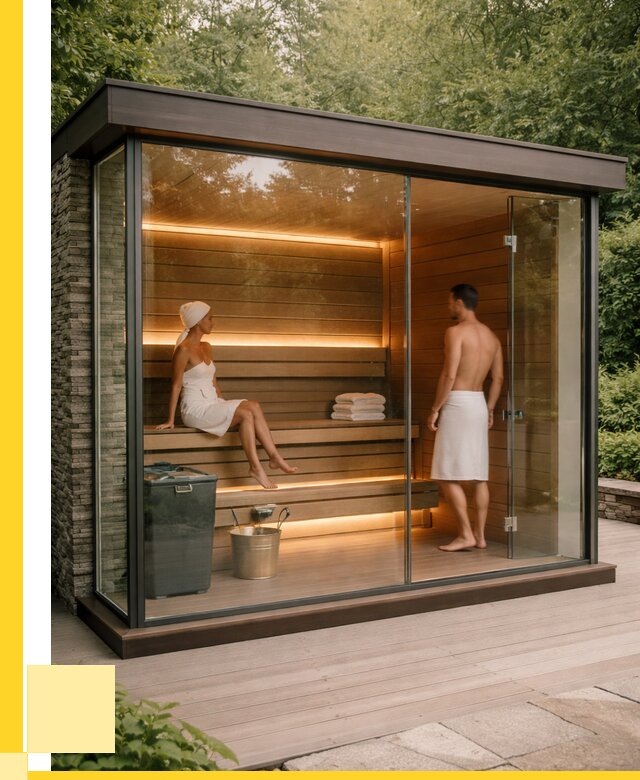 Сауна стеклянная и двери для сауны в Клинцах от 259900 р. | ЭриданКлы
