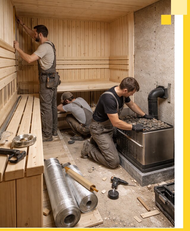 Индивидуальные сауны на заказ в Клинцах под ключ, проект и монтаж