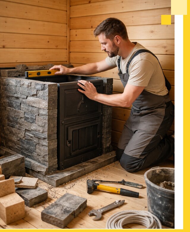 Производство и установка печей для саун под ключ в Клинцах