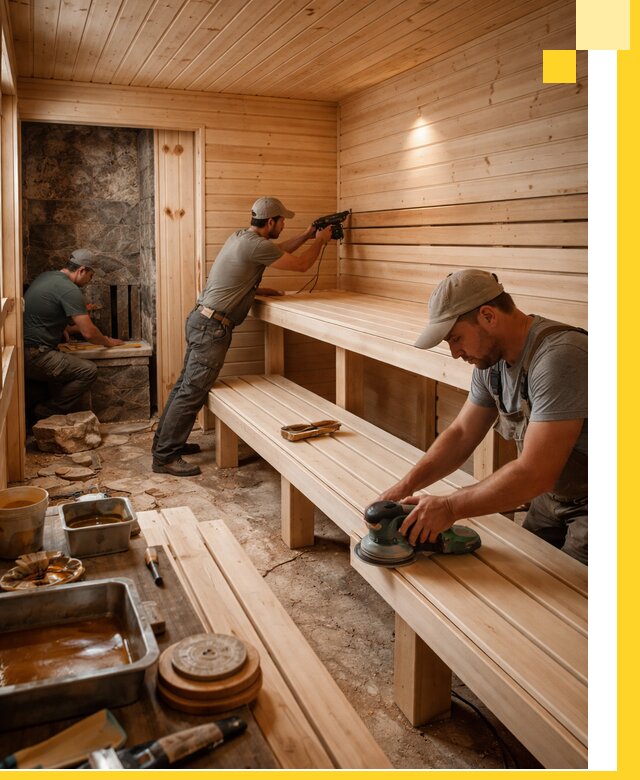 Профессиональная отделка бань в Клинцах под ключ, с гарантией