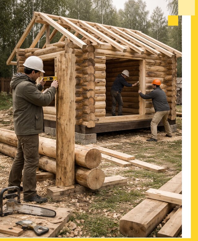 Строительство бань для дачи под ключ в Клинцах с доставкой и монтажом