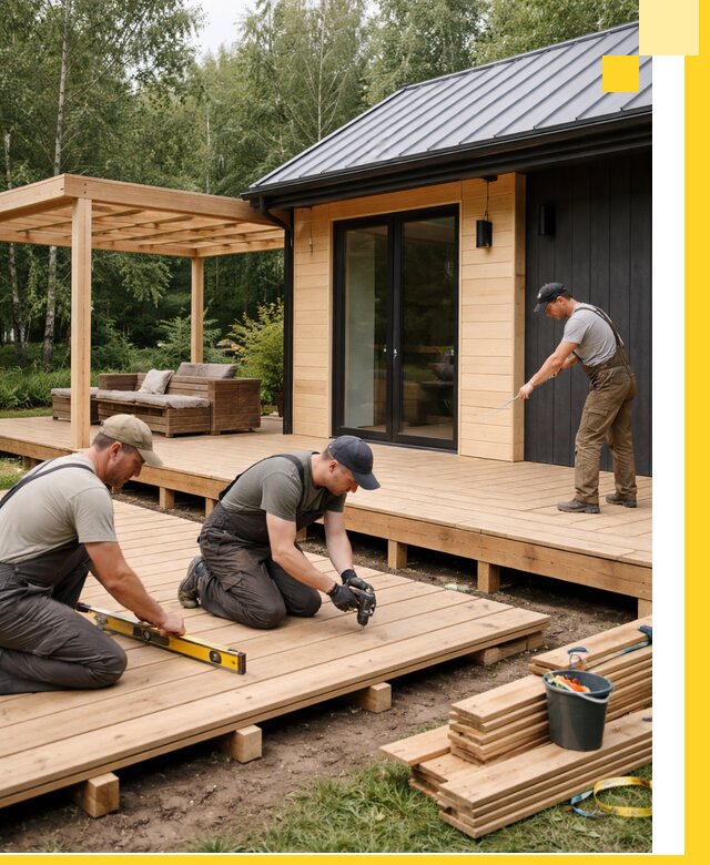 Строительство бань с террасой и бассейном под ключ в Клинцах