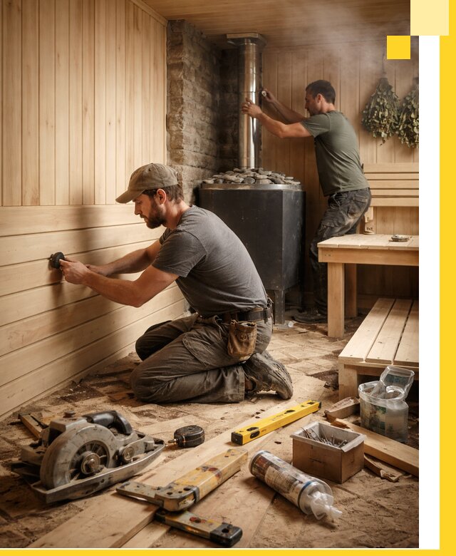 Полное строительство и оснащение парных под ключ в Клинцах