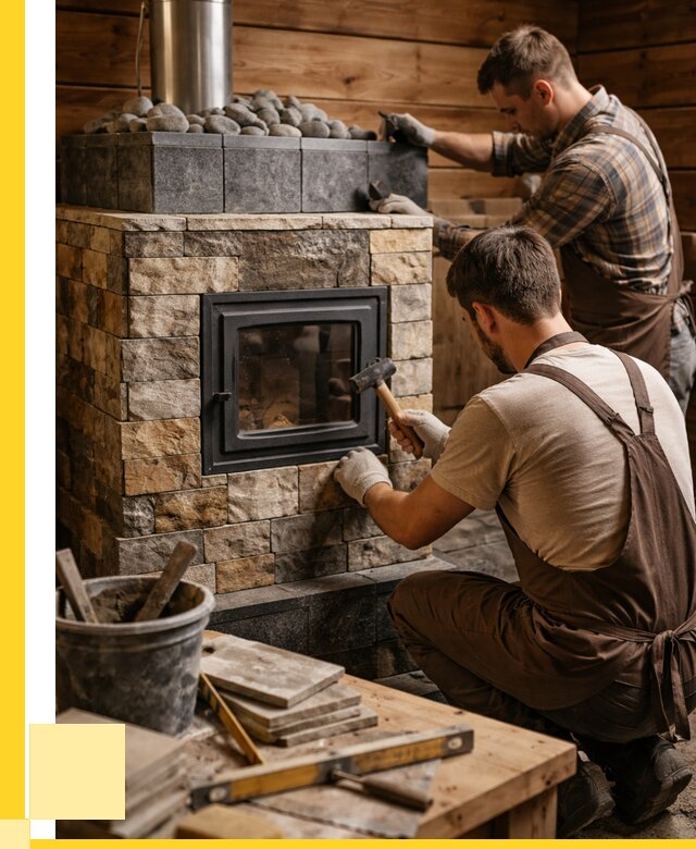 Облицовка банной печи в Клинцах от 15594 р. | ЭриданКлы