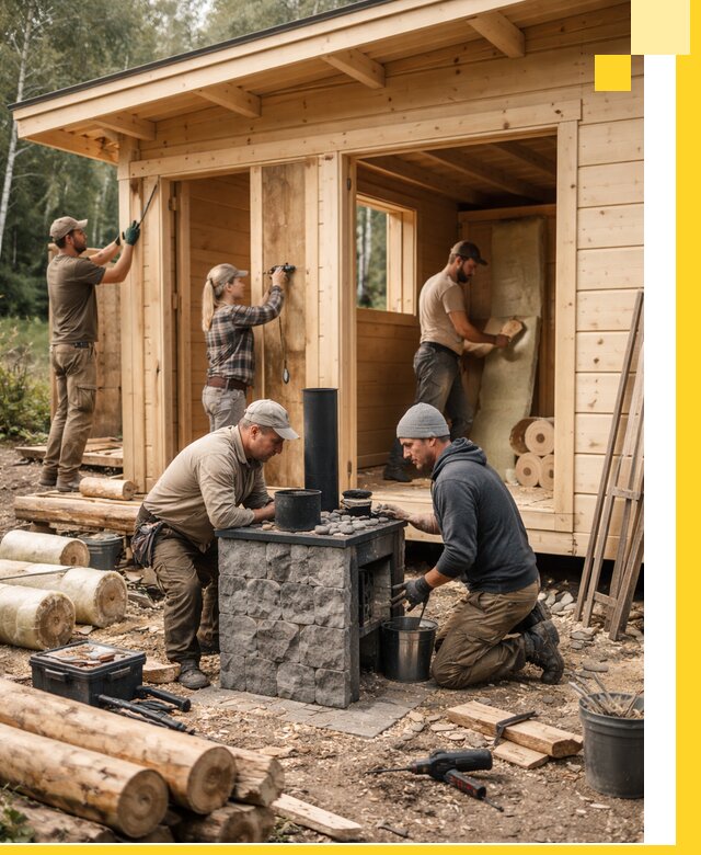 Купить баню под ключ в Клинцах строительство монтаж отделка