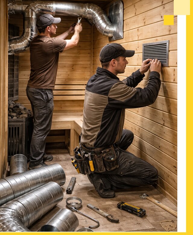 Проектирование и монтаж вентиляции бани в Клинцах под ключ