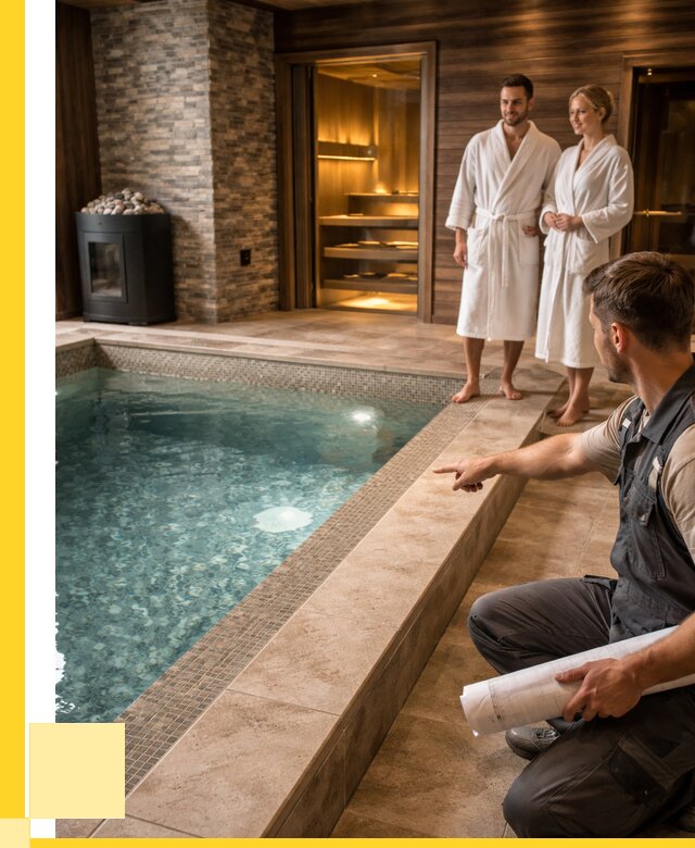 Проект бани с бассейном под ключ в Клинцах от 67574 р. | ЭриданКлы