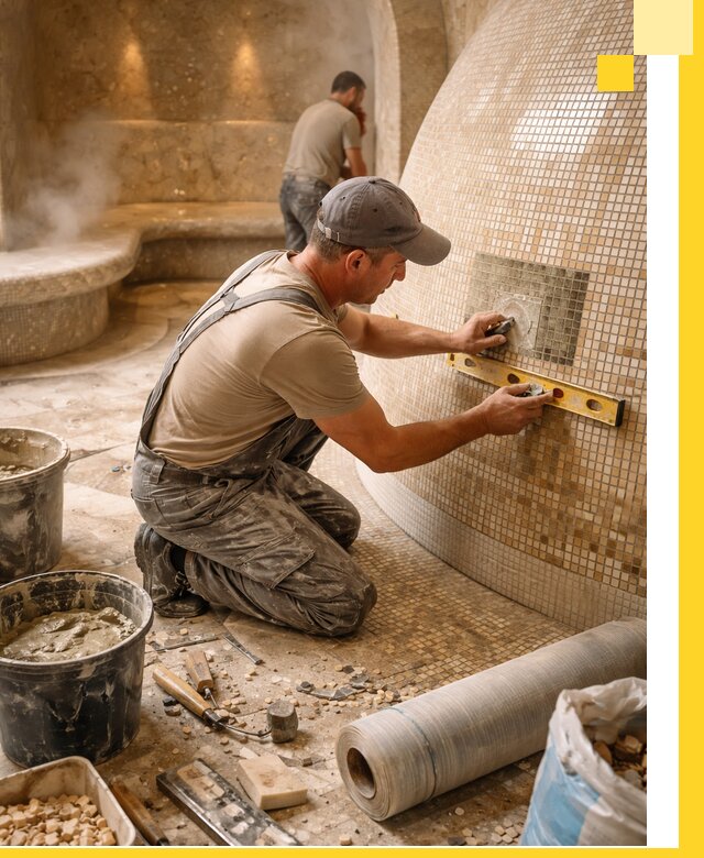 Хамам под ключ в Клинцах: проектирование, строительство, отделка