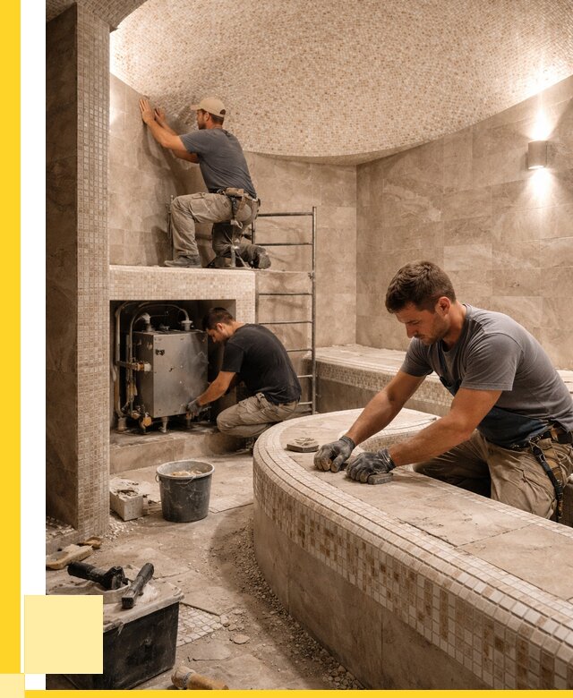 Монтаж хамамов под ключ в Клинцах от 259900 р. ЭриданКлы