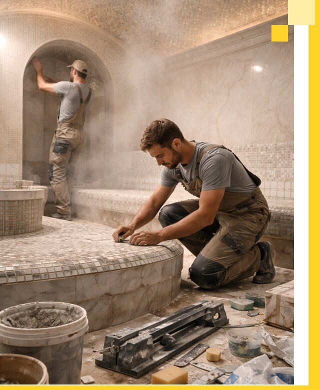 Профессиональный дизайн хамама и SPA под ключ в Клинцах