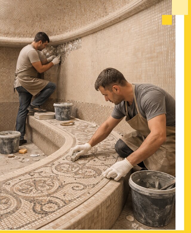 Плитка для хамама в Клинцах, укладка, подбор и поставка