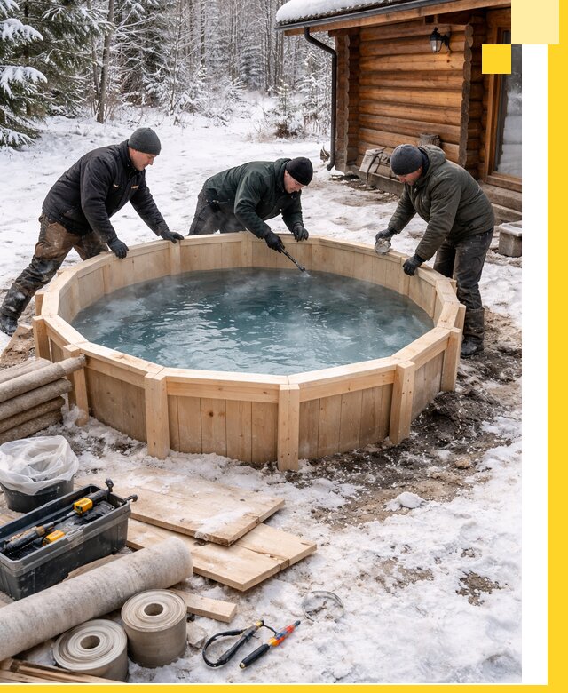 Изготовление и установка ледяных купелей под ключ в Клинцах