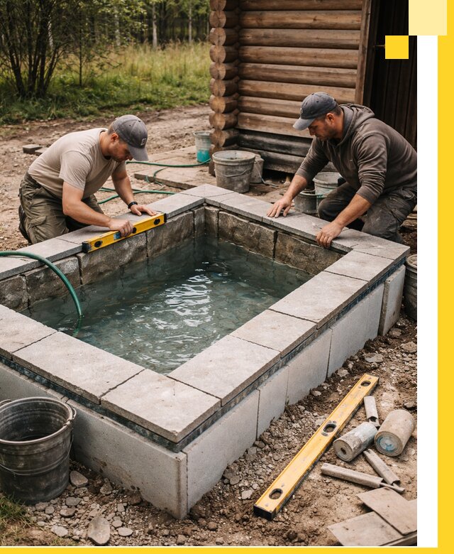 Изготовление и установка холодных купелей под ключ в Клинцах